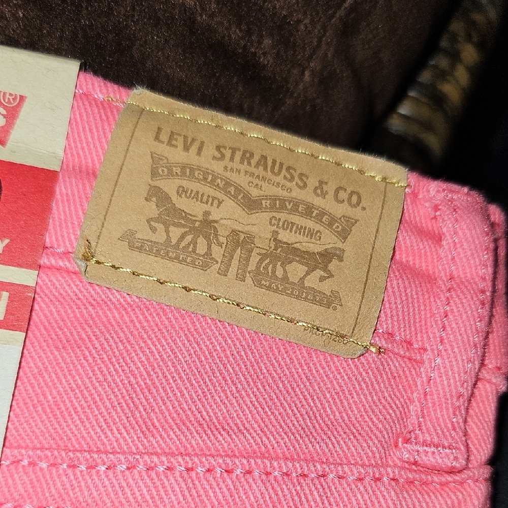 Levi's Pink Slim Fit Jeans Vibrant Denim - Picture 7 of 7